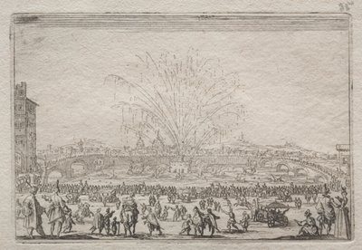 Ohňostroj na Arno, c. 1622. od Jacques Callot