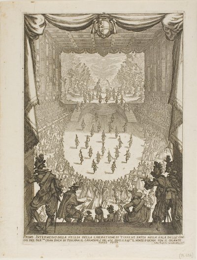 První intermezzo z Veglia „osvobození Tyranna a Arény“ od Jacques Callot