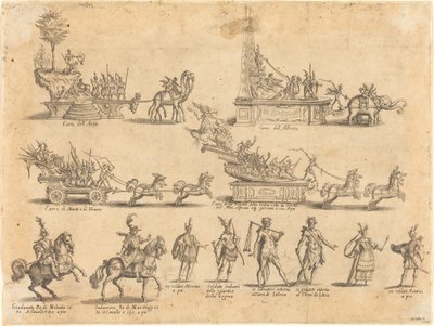 Plováky a účastníci od Jacques Callot