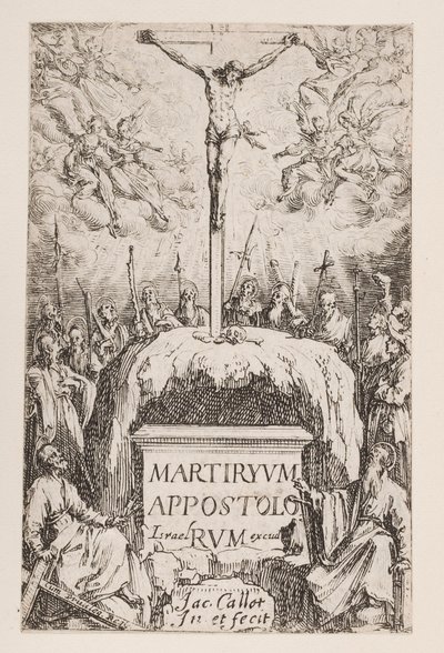 Frontispis; č. 1 z Umučení apoštolů od Jacques Callot