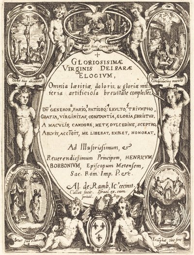 Frontispis pro "Gloriosissimae" od Jacques Callot