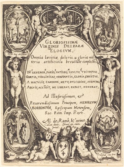 Frontispis pro "Gloriosissimae" od Jacques Callot