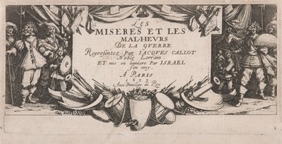 Frontispis pro The Large Miseries of War od Jacques Callot