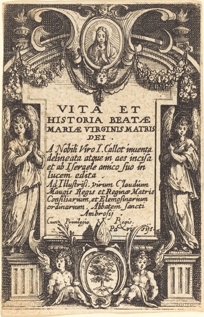 Frontispis pro „Život Panny“ od Jacques Callot