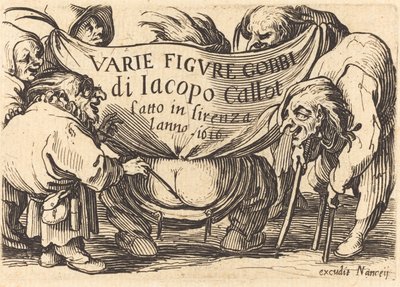 Frontispiece pro "Varie Figure Gobbi" ("Různé figurky hrbaté") od Jacques Callot