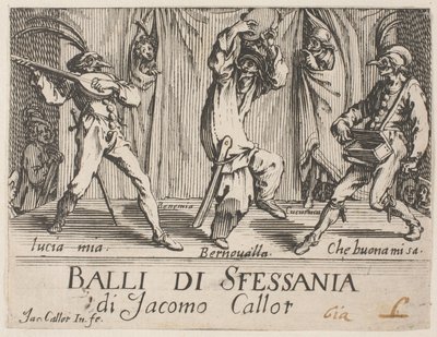 Frontispiece, z Balli di Sfessania od Jacques Callot