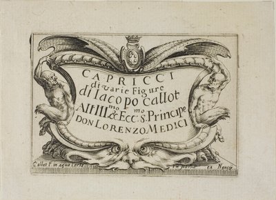 Frontispis z Caprices of various figures (The Caprices) - The Nancy Set od Jacques Callot
