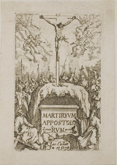 Frontispis z knihy Umučení apoštolů od Jacques Callot