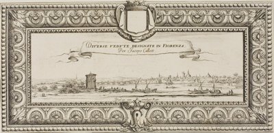 Frontispiece, z různých scén navržených ve Florencii od Jacques Callot
