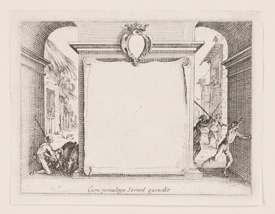 Frontispis, ze série La vie de l od Jacques Callot