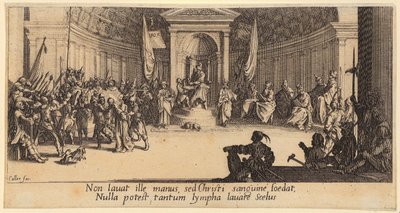 Umývání nohou, list 1 ze série „Velké utrpení“ od Jacques Callot