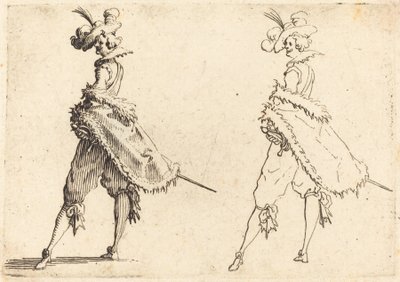 Gentleman Pohled ze strany od Jacques Callot