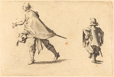 Gentleman a jeho stránka od Jacques Callot