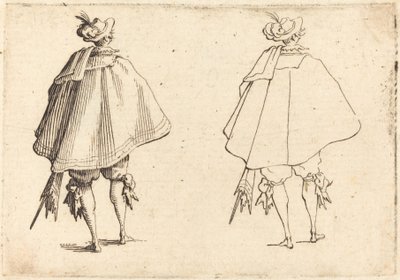 Gentleman in Large Mantle, Viděno zezadu, c. 1617. od Jacques Callot