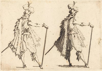 Gentleman with Cane, c. 1617. od Jacques Callot