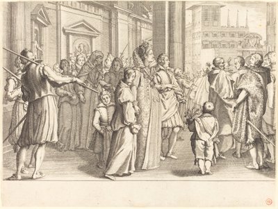 Velkovévodkyně v průvodu mladých dívek od Jacques Callot