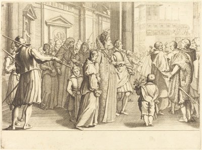 Velkovévodkyně v průvodu mladých dívek od Jacques Callot