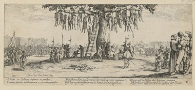 Instalace, list 11 ze série „Šedé odstíny války“ od Jacques Callot