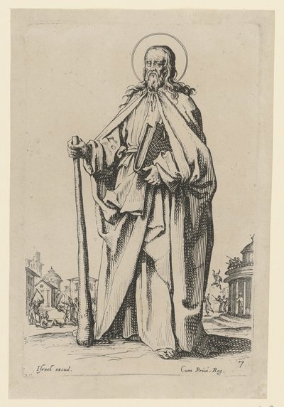 Svatý Jakub Mladší, list č. 9 ze série „Ježíš, dvanáct apoštolů a Marie“ od Jacques Callot