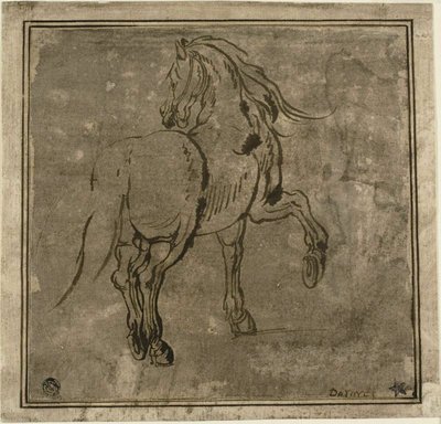 Kůň, Vidět Tři čtvrtiny Zezadu od Jacques Callot