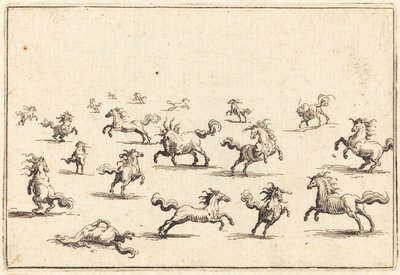 Koně běží od Jacques Callot