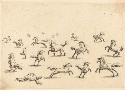 Koně běží od Jacques Callot