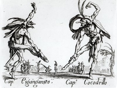 I Balli de Spessanei, aneb Velký hon (rytina) (č/b foto) od Jacques Callot