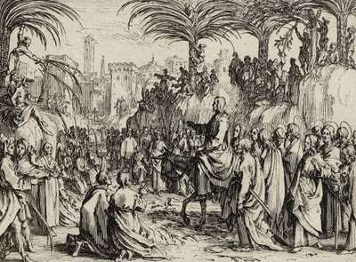 Ježíš vchází do Jeruzaléma, 1635 od Jacques Callot