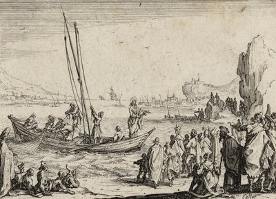 Ježíš káže u moře, 1635 od Jacques Callot