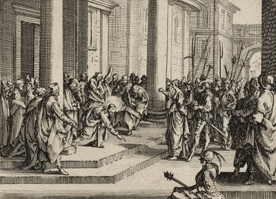 Ježíš a cizoložnice, 1635 od Jacques Callot