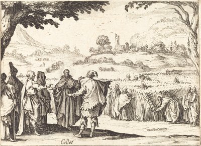 Ježíš s farizeji od Jacques Callot