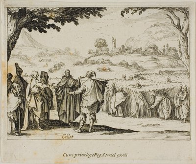 Ježíš s farizeji, z Nového zákona od Jacques Callot