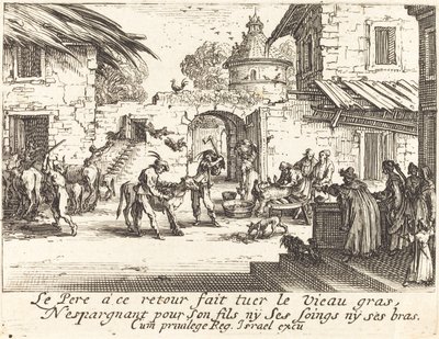 Zabíjení tlustého telete od Jacques Callot