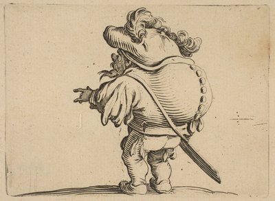Muž s velkými zády zdobený..., 1616-22. od Jacques Callot