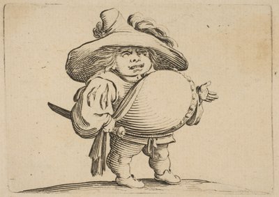 Muž s velkým břichem zdobený řadou knoflíků Muž s velkým břichem zdobený w..., 1616-22. od Jacques Callot