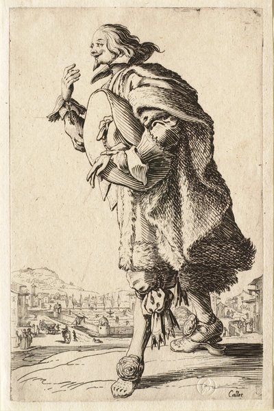Šlechta: Šlechtic zdravící s kloboukem pod paží od Jacques Callot