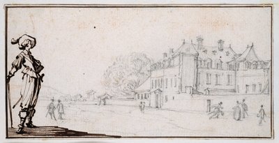 La Romaine, majetek Clauda Derueta (černá křída a inkoust na papíře) od Jacques Callot
