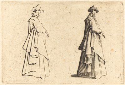 Dáma ve velkém kabátě od Jacques Callot