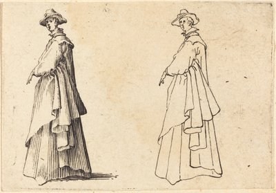 Dáma ve velkém kabátě od Jacques Callot