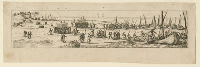 Vylodění vojsk při obléhání La Rochelle, 1630 od Jacques Callot