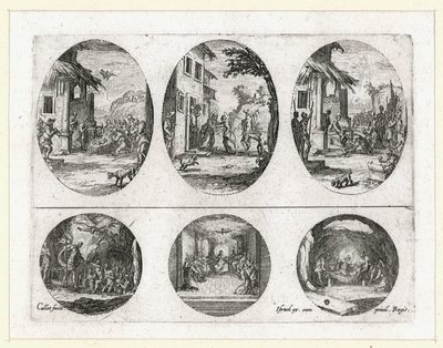 Zázraky umučení ... (rytina) od Jacques Callot