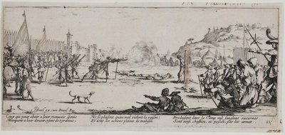 Válečná bída a neštěstí (blad 12) od Jacques Callot