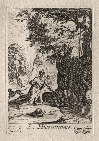 Kajícníci: sv. Jerome od Jacques Callot