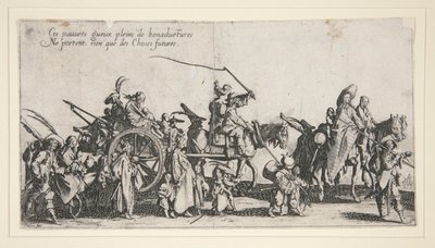 Cikáni na pochodu; já od Jacques Callot