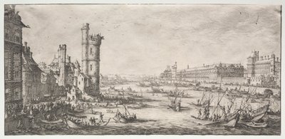 Dva skvělé výhledy na Paříž: Pohled na Louvre od Jacques Callot