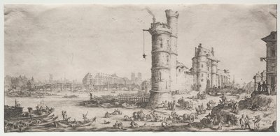Dva skvělé výhledy na Paříž: Pohled na Pont Neuf od Jacques Callot