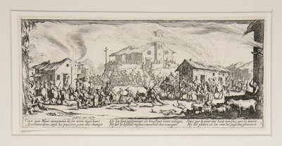 Velká válečná bída: č. 7 - Drancování a vypalování od Jacques Callot