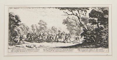 The Great Miseries of War: No. 9 - Discovery of the Malefactors od Jacques Callot
