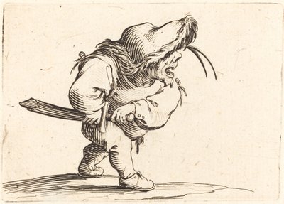 Muž se připravuje tasit svůj meč, c. 1622. od Jacques Callot