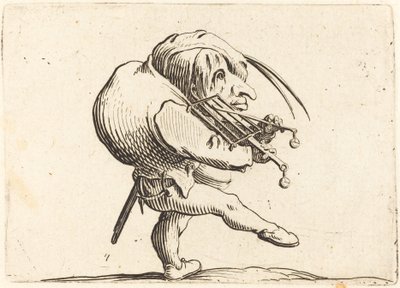 Muž škrábání grilu od Jacques Callot